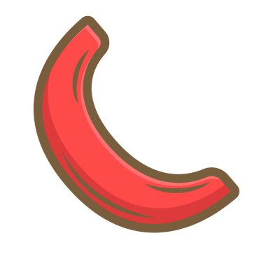 beyaz arkaplanda izole edilmiş kırmızı biber dilimi