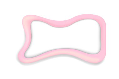 Volumetrik dalgalı 3d çerçeve ortasında boş bir boşluk ve şişirilebilir pembe kenarı var.