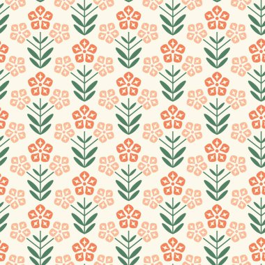 Folk İskandinav tarzında yaprakları olan kadife çiçekleri. Minimalist bej arkaplan