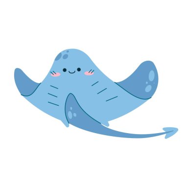 El yapımı deniz hayvanı vatoz mavisi deniz balığı.