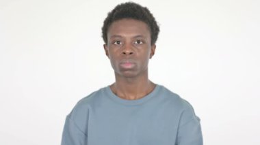 Beyaz Geçmişli Ciddi Sıradan Afrikalı Adam 