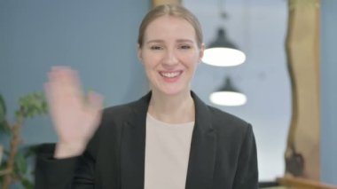 Young Businesswoman Talking on Online Video Call