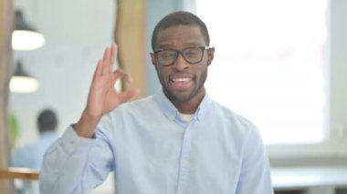 Portrait of African American Man with Ok Sign
