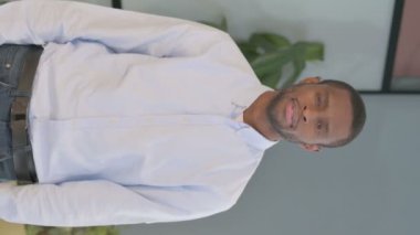 Vertical Video of Smiling African American Man