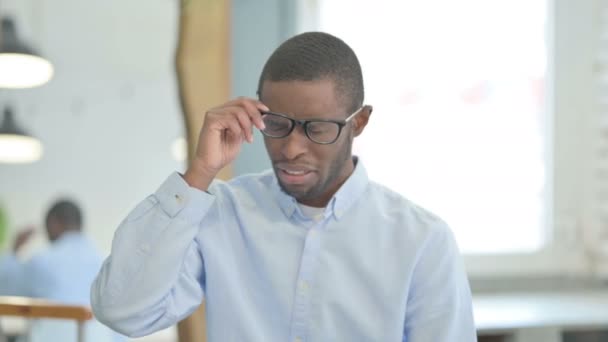Portrait Sad African American Man Crying — Stock videók