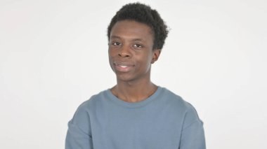 Beyaz Arkaplanda Kafasını Sallayan Sıradan Afrikalı Adam İnkâr Etti