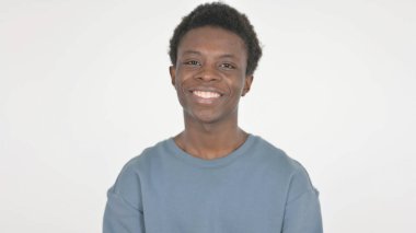 Sıradan Afrikalı Adam Tarafından Onaylandı, Beyaz Arkaplanda Sallanan Kafa