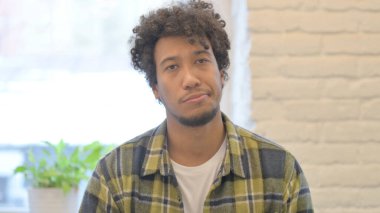 Disappointed Young African Man Reacting to Loss, Financial Failure