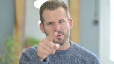 Stressed Mature Adult Man Talking in Anger