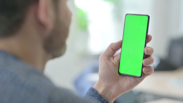Using Smartphone Chroma Key Green Screen — Stockvideo