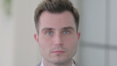 Close Up of Serious Male Face