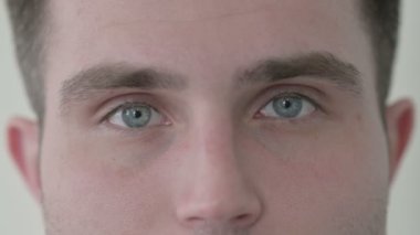 Close Up of Eyes of Young Man