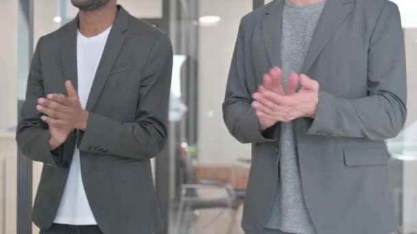 Close Clapping Business People Hands — Stock Video