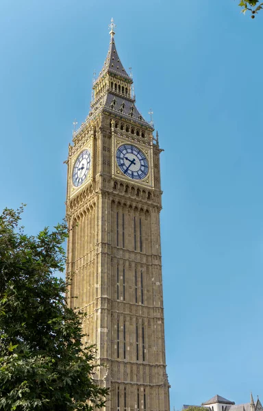 Big Ben Och Blå Himlen Högkvalitativt Foto — Stockfoto