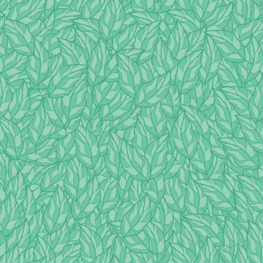 Vector overlapped green leaves seamless pattern background. Perfect for fabric, scrapbooking and wallpaper projects. Great for paper packaging, textile and many more. Surface pattern design