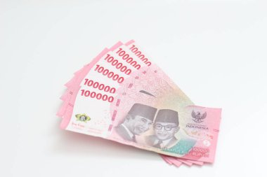 Indonesian rupiah banknotes series with the value of one hundred thousand rupiah IDR 100.000 issued since 2022.