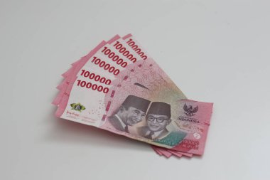 Indonesian rupiah banknotes series with the value of one hundred thousand rupiah IDR 100.000 issued since 2022.