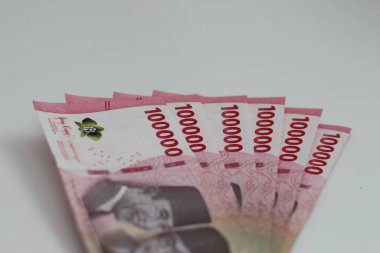 Indonesian rupiah banknotes series with the value of one hundred thousand rupiah IDR 100.000 issued since 2022.