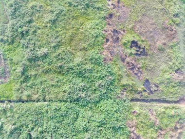 aerial view of land mapping by unmaned aerial vehicle in Bogor, Indonesia.