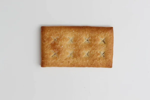 Een Close Van Kokosnoot Biscuit Met Gestrooide Suiker Geïsoleerd Witte — Stockfoto