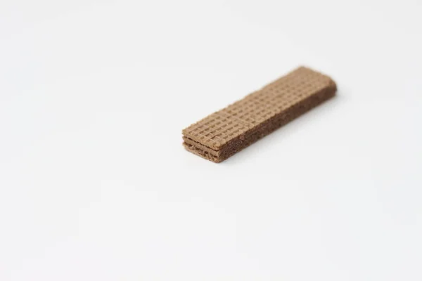 Een Close Van Chocolade Wafels Geïsoleerd Witte Achtergrond — Stockfoto