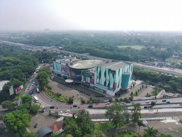 Jakarta Indonesia October 2022 Footage Aerial View Shopping Mall Crossroads — Stockfoto