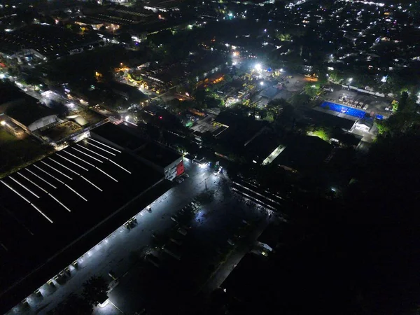 Bogor Indonesia October 2022 Aerial View Office Building Warehouse Distribution — Zdjęcie stockowe
