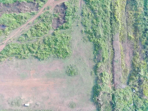 印度尼西亚茂物的无人驾驶航空器地形图的航拍图 — 图库照片