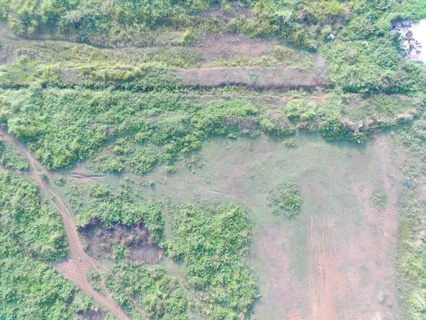 印度尼西亚茂物的无人驾驶航空器地形图的航拍图 — 图库照片