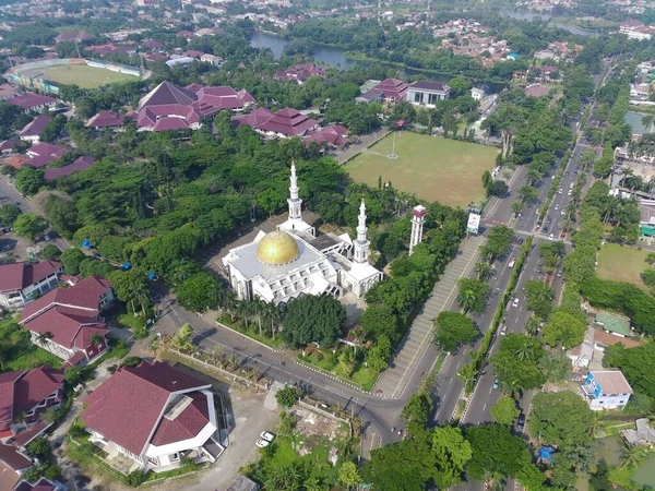 Aerial View Baitul Faidzin Grand Mosque Noon Middle Central Government — Stockfoto