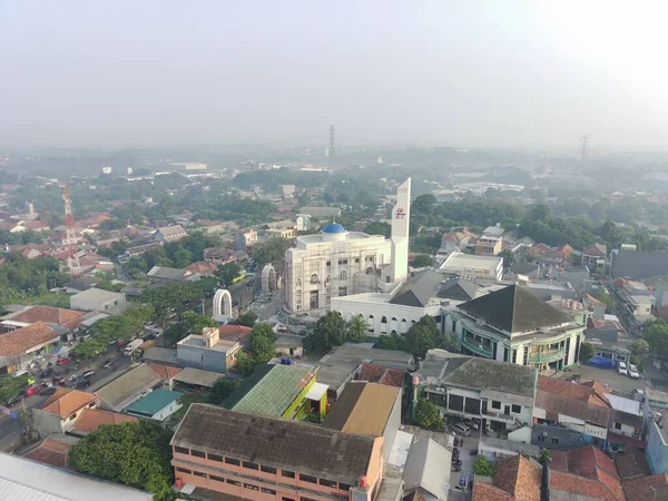 Bogor Indonézia Nov 2022 Légi Felvétel Barkah Mecset Amely Építés — Stock Fotó