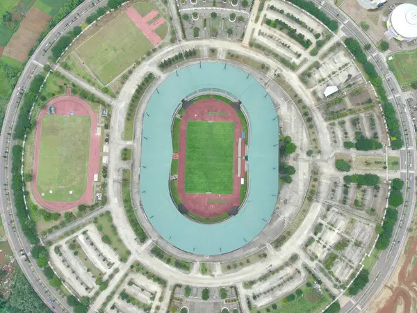 Bogor Indonesia October 2022 Aerial View Pakansari Stadium Sunny Day — Fotografia de Stock