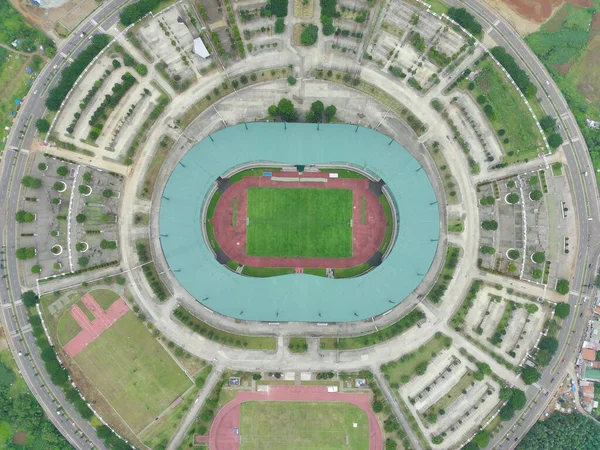Bogor Indonesia October 2022 Aerial View Pakansari Stadium Sunny Day — Fotografia de Stock