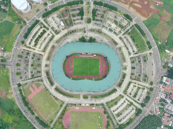 Bogor Indonesia October 2022 Aerial View Pakansari Stadium Sunny Day —  Fotos de Stock