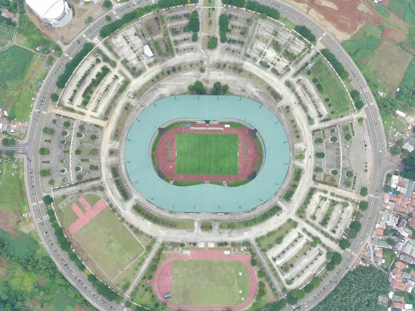Bogor Indonésie Octobre 2022 Vue Aérienne Stade Pakansari Par Une — Photo