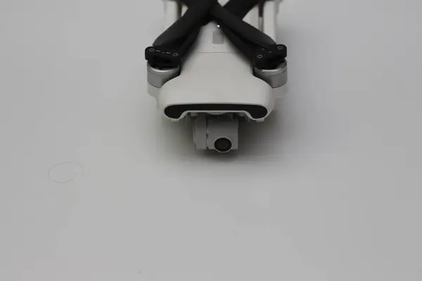 Close Detailed White Drone Parts Isolated White Background Drone Camera — Fotografia de Stock