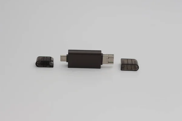 Close Multifunction Usb Otg Adapter Type Type Micro Usb Type — Stockfoto