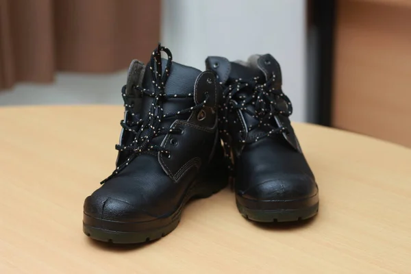 Detailed Photo Pair Safety Shoes Work Work Protective Equipment Concept — 스톡 사진