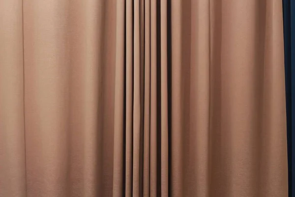photo of brown workroom curtains. concept photo of furniture needs.
