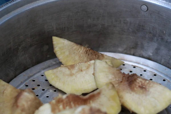 Photo Boiled Breadfruit Concept Photo Indonesian Food — Photo