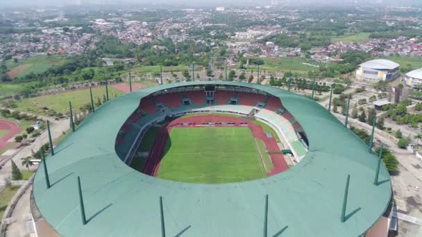 Bogor Indonesia Ottobre 2022 Vista Aerea Dello Stadio Pakansari Una — Video Stock