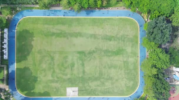 Bogor Indonesia October 2022 Footage Aerial View Sempur Field Park — Stockvideo