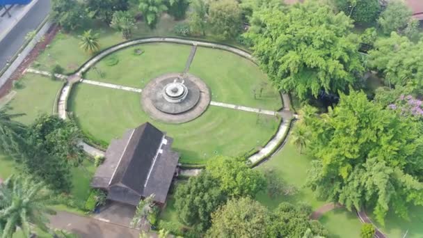 Footage Aerial View Park Which Has Beautiful Pattern — Stok video