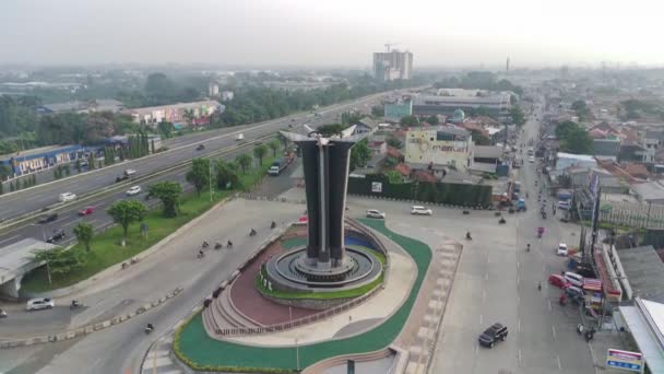 Bogor Indonesien Nov 2022 Film Antenn Utsikt Över Pancakarsa Monument — Stockvideo