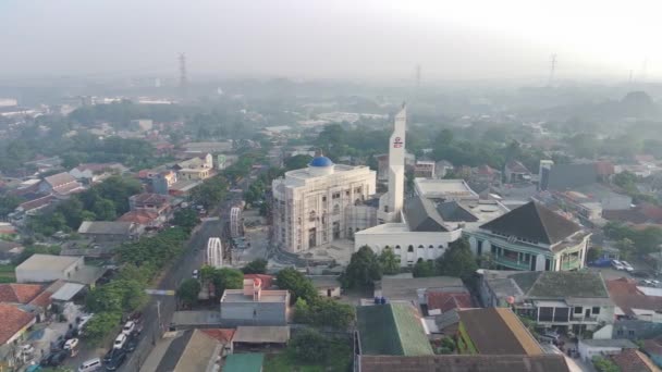 Bogor Endonezya Kasım 2022 Yapım Aşamasındaki Barkah Camiinin Görüntüsü Slam — Stok video