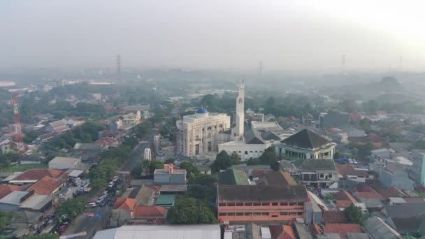 Bogor Indonésia Novembro 2022 Imagens Vista Aérea Mesquita Barkah Que — Vídeo de Stock