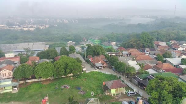 Bogor Indonésie Listopadu 2022 Letecký Pohled Nádhernou Mešitu Straně Silnice — Stock video