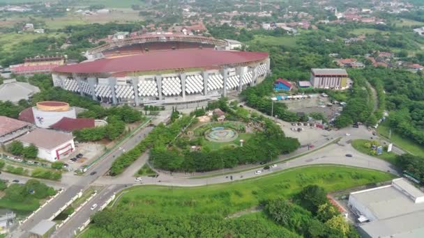 Bekasi Indonezja Listopada 2022 Zdjęcia Lotu Ptaka Stadionu Wibawa Mukti — Wideo stockowe