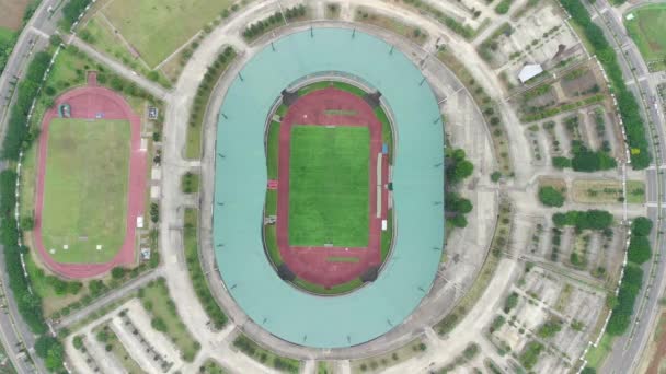 Bogor Indonesia October 2022 Aerial View Pakansari Stadium Sunny Day — Wideo stockowe