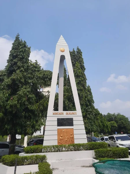 Sanapati Monument Marks 50Th Anniversary Formation Republic Indonesia Code Yogyakarta — Stock Photo, Image